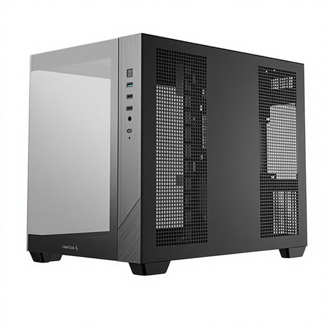 DeepCool CG330 Micro ATX Mid Tower Computer Case Panoramic Full View Tempered Glass with ARGB Fans in Stock