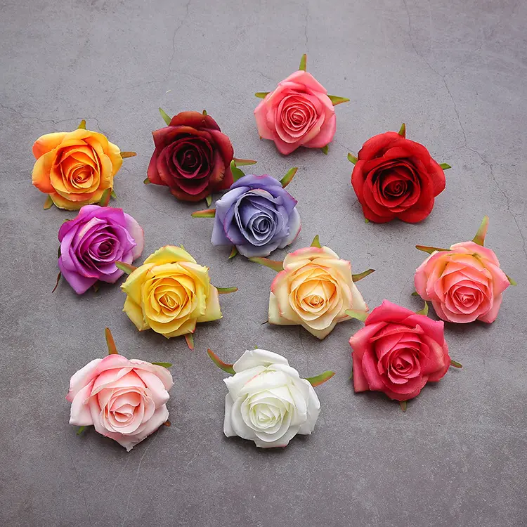 Handmade hoa hồng nhỏ Vòng Hoa cưới Nhân Tạo Hoa lụa trang trí tường mô phỏng uốn hoa đầu