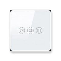 Interruptor de pared inteligente tuya zigbee, compatible con alexa, control de cortina, Yandex, Alice, tuya, color negro