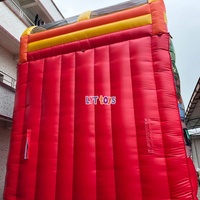 Perosotan Taman Air Tiup Komersial dengan Kolam PVC, Perosotan Basah dan Kering Raksasa untuk Anak-anak dan Dewasa, Peralatan Luar Ruangan