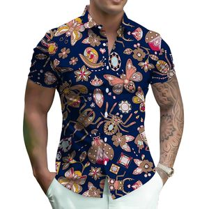 Meilleure vente Slim Fit formelle chemise à col en V pour hommes Camisa De Praia haut de gamme hawaïen homme chemise Chemise <span class=keywords><strong>Hawaienne</strong></span> vêtements de créateurs - Product Image 4