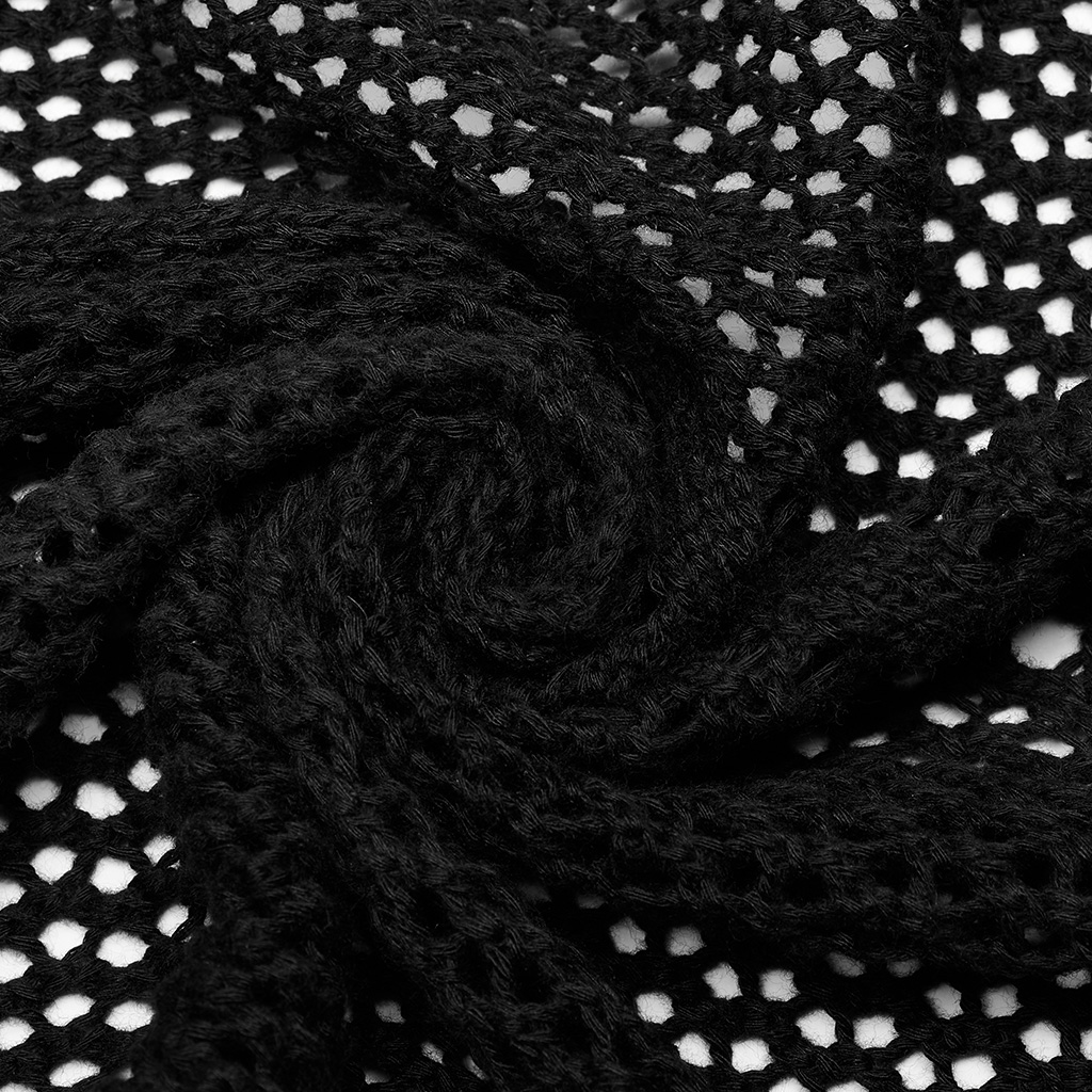Punk Rave WQ-631LQF 2023 women sexy large V-neck the post-apocalyptic techwear style knitted hollow out one-piece vest dress
