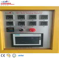 Machine de soufflage de bouteilles PET à mouvement automatique avancé avec moteur PLC, 2 cavités, haute productivité, pour soufflage de canettes, avec roulement moteur