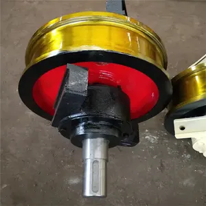 Customized Driving And Driven Steel Crane Wheels Crane Railway Traveling Wheel With Key Way