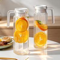 Carafe en verre grande capacité pour eau froide, théière en verre, pot à bec de canard pour eau bouillie froide, carafe à eau froide, pot à jus et bière