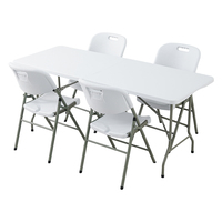 Table pliante rectangulaire légère en plastique pour pique-nique d'enfants, idéale pour la location événementielle et l'extérieur – Vente en gros à chaud