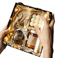Set Kotak Hadiah Lilin Aromaterapi, Diffuser Lilin Gelembung, Aroma Terapi Rumah, Souvenir Natal Ulang Tahun Grosir.