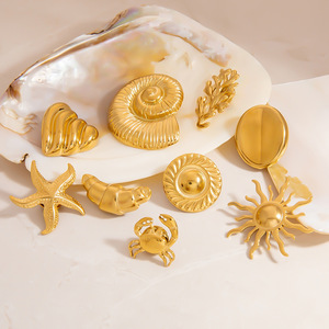 Broches en acier inoxydable sur le thème de l'océan pour accessoires de sac, collection été, bijoux unisexe, origine Yiwu, 20 ans+, toutes occasions - Product Image 3