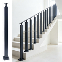 Poteaux ronds en acier inoxydable de 36 pouces de haut et de 50 mm de diamètre pour la décoration de systèmes de garde-corps d'escalier, installation facile