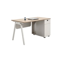Escritorio de Madera Simple y Moderno para Personal, Cubículo de Oficina, Estación de Trabajo con Partición, Escritorio para Computadora con Almacenamiento, Diseño Duradero