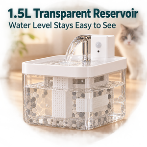 Automatic Cat Drinking <b>Fountain</b> 1.5L Indoor <b>Water</b> Dispenser with Sensor Flow and Filter - Product Image 3