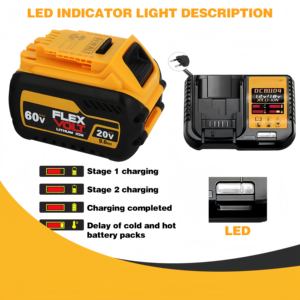 디월트 60V 배터리 고에너지 DCB609 9000mAh 100% 디월트 전동 공구 호환 충전식 리튬 배터리 플렉스볼트 60v - Product Image 4