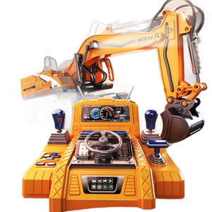 Console de Simulation de Conduite d'Excavatrice Télécommandée à 15 Canaux en Alliage, <span class=keywords><strong>Jouet</strong></span> de Véhicule d'Ingénierie pour Enfants Garçons - Product Image 5