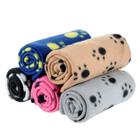 Vente flash - Couverture ronde pour chien en polaire corail Sanan, écologique, avec imprimé animal, douce et chaude, tapis de couchage pour toutes les saisons, lavable en machine