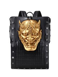 Мужской женский рюкзак из искусственной кожи с заклепками - Product Image 4