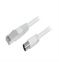 Cobre puro RJ45 macho TV9.5 conector PVC Micro USB gimnasio banco de energía eléctrica Cable con trenza de teléfono de cuero para uso en computadora