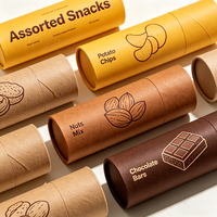 Boîte cylindrique personnalisée en papier kraft écologique pour café/thé en vrac, avec design, pour emballage alimentaire