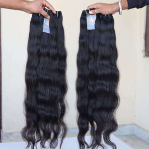 Extensiones de cabello humano sin procesar de templo crudo indio de onda profunda suelta ondulada Natural cutícula alineada HD encaje estilo vietnamita Curl - Product Image 1
