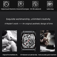 CHENXI 8265 Unique or Rose montre pour hommes en cuir étanche Sport montres à Quartz tendances de la mode hommes carré montres de luxe
