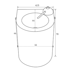Unità Combo WC e Lavabo Monoblocco in Acciaio Inox 304, Resistente ai Vandalismi, Montaggio <span class=keywords><strong>a</strong></span> Pavimento per Strutture Correzionali ad Alta Sicurezza - Product Image 6