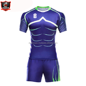 Cómodo uniforme de rugby del fabricante de Pakistán, hecho a medida, impresión por sublimación, camisetas transpirables, pantalones cortos de manga corta - Product Image 5