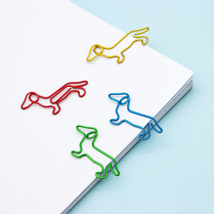 Hadiah Dekorasi jurnal pecinta anjing dan hewan peliharaan klip kertas berbentuk Dachshund warna campuran - Product Image 4