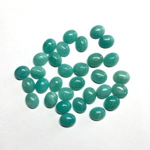 IGI Certificado de alta calidad 6x8mm cabujón de amazonita Natural grado AAA cristal semiprecioso piedra preciosa forma ovalada suelta calibrada - Product Image 2