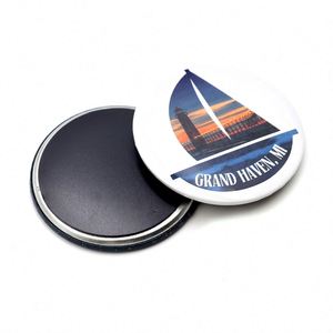 Imán de Goma Suave para Refrigerador con Logotipo Impreso Personalizado, Muestra Gratuita, Forma Redonda de 58 mm, Tamaño y Diseño OEM - Product Image 3
