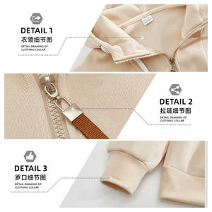 Sweat-shirt à capuche pour homme doublé en polaire avec fermeture éclair, respirant, décontracté, pour l'automne et l'hiver, idéal pour le sport - Product Image 3