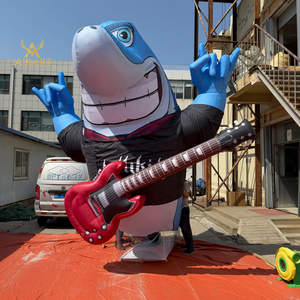 Famoso Músico Tiburón Inflable de Estilo <span class=keywords><strong>Rock</strong></span> con <span class=keywords><strong>Guitarra</strong></span> para Festivales de Música <span class=keywords><strong>Rock</strong></span> en la Playa, Actuaciones en Vivo en Praderas - Product Image 5