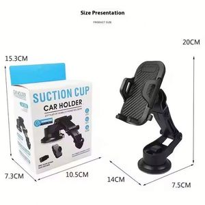 Soporte Universal para Teléfono Celular en el Tablero del Automóvil, Soporte para Teléfono Móvil con Ventosa para Parabrisas - Product Image 6