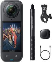 Caméra d'action 360° Insta360 X5 pour moto, étanche, 4K, robuste, avec objectif remplaçable, stabilisation audio, CCD, MOS, MicroSD