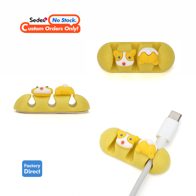 Hot Selling Desktop Magnetic Silicone Cable Clips Organizer for Android Mobile Phone Accessories Wardrobe Space Applicable