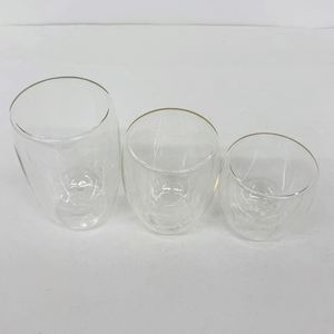 Glitter Borosilicate Double Wall Tumbler Clear 8Oz 12Oz 15Oz Pre-Drilled Snow Globe Insulated Coffee Mug <b>Cups</b> for Diy - Product Image 3
