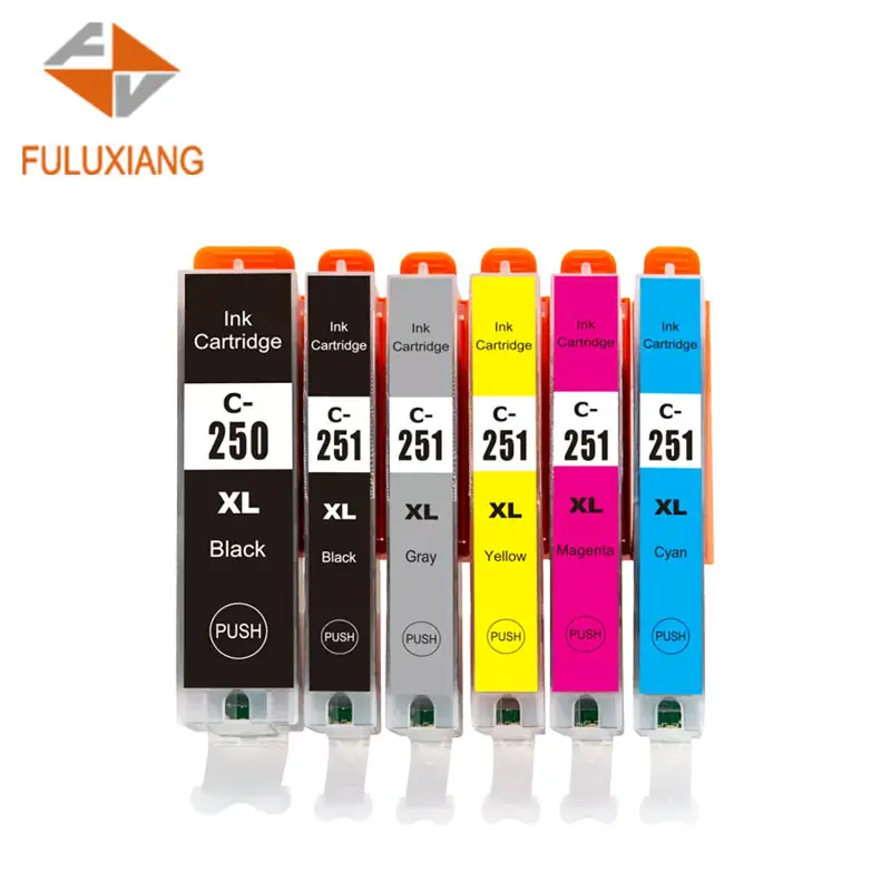 Fuluxiang Tương Thích Pgi250 PGI-250XL 250 PGI-250 251 CLI-251 CLI-251XL Hộp Mực Cho Canon Pixma Mx922 Ix6820 Máy In