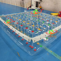 Matelas d'eau gonflable transparent personnalisable et plateforme de loisirs gonflable aquatique