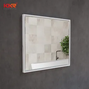 스마트 새로 현대 인공 돌 거울 캐비닛 욕실 화장대 세척 단단한 표면 거울