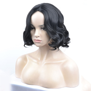 Perruque sur mesure fabriquée à la machine 2025 – Cheveux courts bouclés européens et américains en fibre haute température <span class=keywords><strong>Jiafa</strong></span> pour femme, volumineuse - Product Image 4