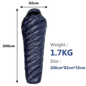 New Design Goose Down Winter Camping <b>Sleeping</b> Bag for Cold Weather Waterproof Adult Unisex Mummy Style <b>Sleeping</b> <b>Gear</b> - Product Image 1