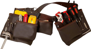 Workpro — sac à outils en cuir robuste pour homme, pochette pour le travail, avec <span class=keywords><strong>ceinture</strong></span>, promo - Product Image 3