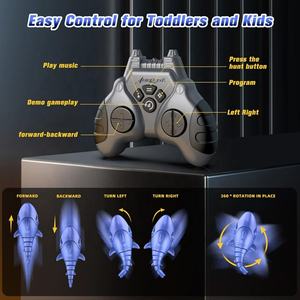 2.4Gリモコン自動狩猟サメおもちゃ噛むアクションといたずらゲーム電気RCプログラミング回転クレイジーシャーク音楽付き - Product Image 6