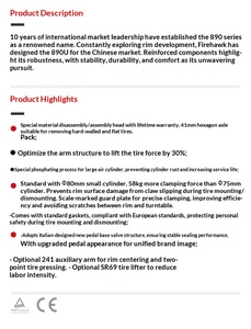 Montador/Desmontador <span class=keywords><strong>de</strong></span> Neumáticos con Brazo Auxiliar 890U+241 para Autos <span class=keywords><strong>de</strong></span> Pasajeros, 220V, Producto Auténtico - Product Image 3