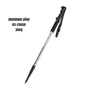 Bâton de randonnée en aluminium à trois sections avec poignée en liège, ultra-léger, portable, réglable, en carbone tungstène - Product Image 6