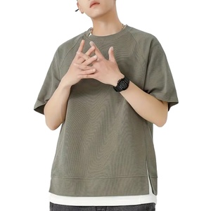 T-shirt Homme Oversize Boxy Fit Personnalisé avec Logo de Haute Qualité 100% Coton Épaules Tombantes Sport Streetwear T-shirt Uni - Product Image 2