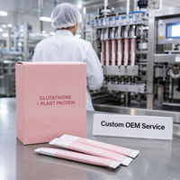 Glutathion avec Protéines Végétales Mélange pour Boisson à la Fraise 10 Sachets OEM ODM Complément Alimentaire