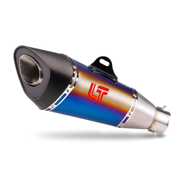 51mm Universal Motorcycle Modified Exhaust Pipe for PCX125 NMAX155 TMAX530 XMAX300 R11 Carbon Fiber Muffler Silencer