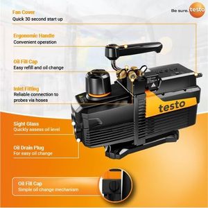 Testo 565i Vacuum Pump 7 CFM HVAC Smart Pump With Integrated Decay Test Floor Mounted - Product Image 2