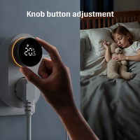 Contrôleur de température numérique intelligent avec minuterie, prise EU, thermostat à bouton rotatif, capteur de température, interrupteur de chauffage et de refroidissement, pour usage domestique