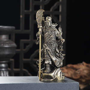Adorno de Escritorio de Latón Macizo de Guan Gong, Juego de Varias Piezas, Diseño Tradicional para Decoración de Escritorio, Regalo - Product Image 2