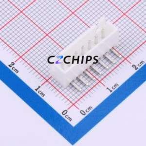 ZX-HA2.54-7PWZ Wire-to-Board Pin Header Bent Lead Through Hole,P=2.54mm Connector 1x7P 2.5mm Right Angle Insert XHB - Product Image 1